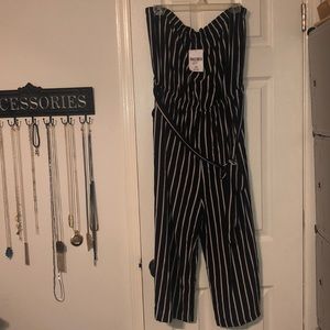 Striped romper jumper  BRAND NEW with pockets